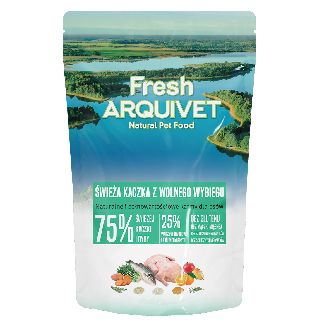 PRÓBKA ARQUIVET FRESH Półwilgotna karma dla psa kaczka z rybą oceaniczną 100g